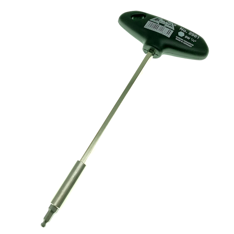 德国ATHLET强磁球头T柄内六角扳手英制1/4批头套筒螺丝刀手柄2981