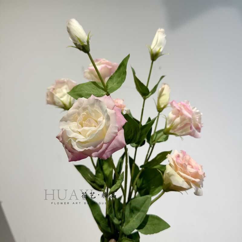 仿真花洋桔梗手感保湿家居装饰花艺单枝假花摄影道具摆件