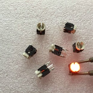 轻触开关 8.5 带发光开关 琥珀色 台湾海立TP617L led灯