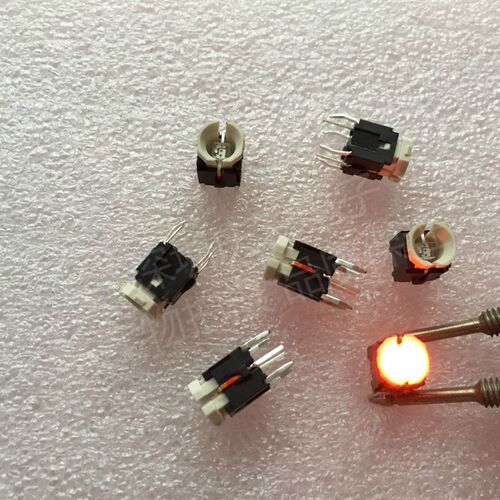 台湾海立TP617L-8 轻触开关 6*6*8.5 带发光开关 led灯 琥珀色