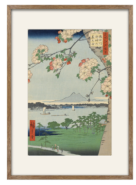 歌川广重江户百景 浮世t绘名画客厅餐厅玄关装饰画书房日式挂画