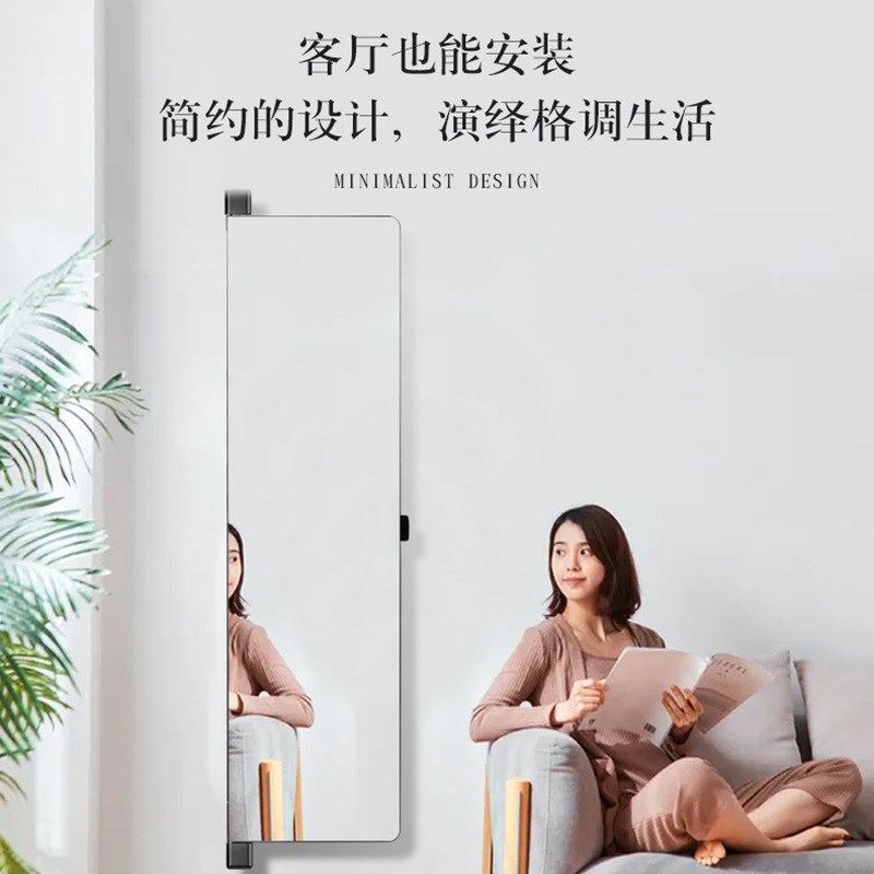 衣柜内置推拉旋转穿衣镜子平开A门柜子里内装隐形折叠全身试衣镜