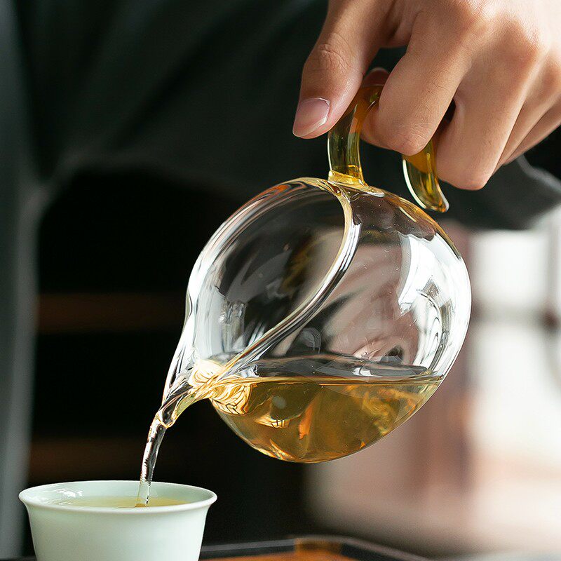 耐热玻璃公道杯加厚o高温过滤功夫茶具茶漏茶海单个分茶器大号均