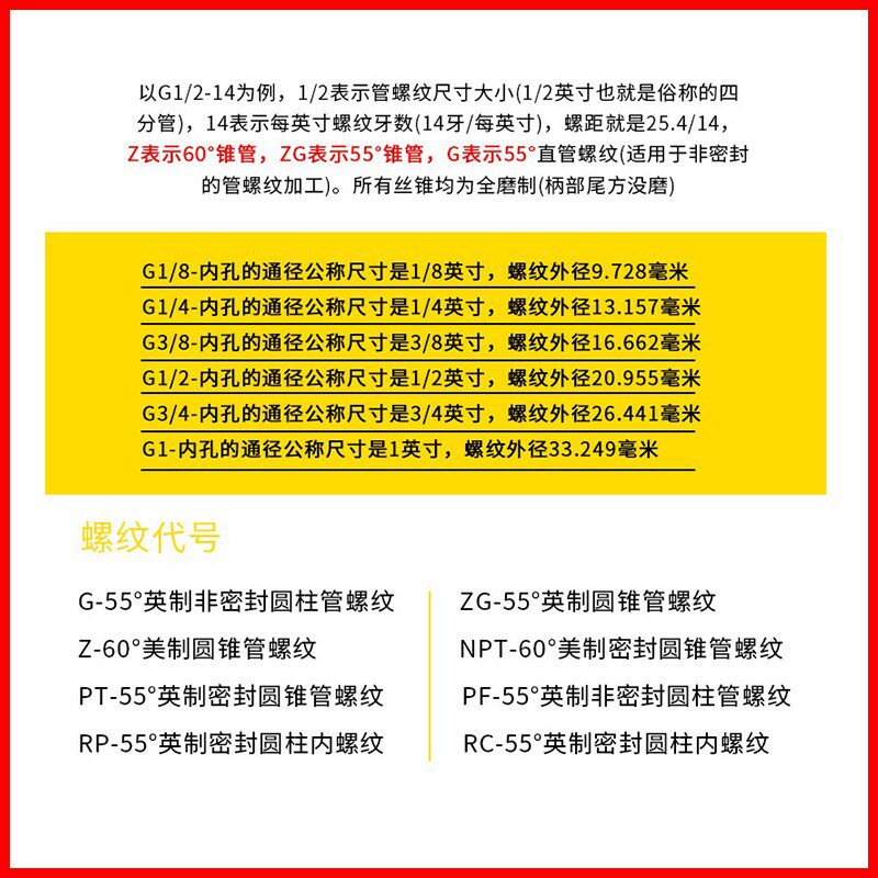 G管螺纹丝锥螺旋G1/16 1/8-28 3/8-19 1/2 3/4-19水Y管用直槽丝锥