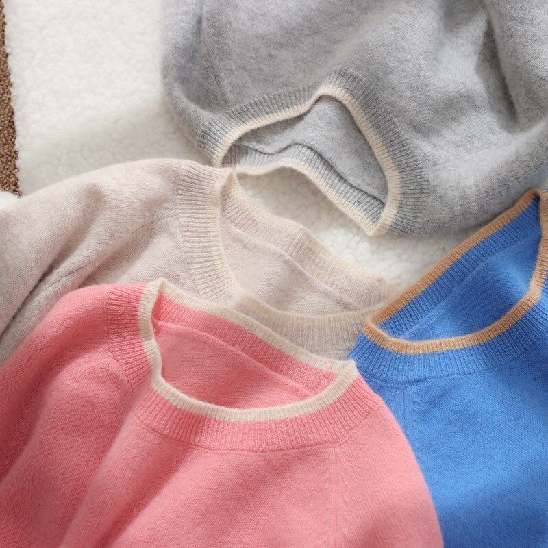 秋冬新款羊毛衫儿童圆领薄款毛衣男童打底针织羊绒衫女童大童2024