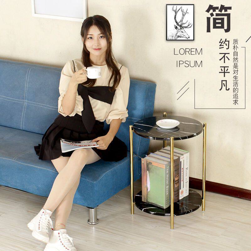 茶几桌圆c形客厅桌子铁艺沙发边几移动角几简约家用卧室床头桌子