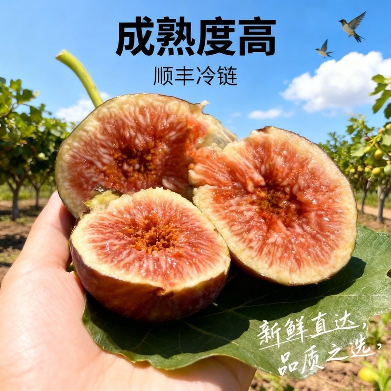图果波姬红无花果【顺丰冷链】成都老树红皮无花果新鲜采摘发货纯
