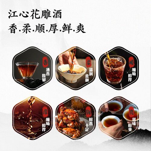 5斤一大桶正宗一级传统乌衣红曲酿造黄酒15度饮用花雕酒烹饪料酒q