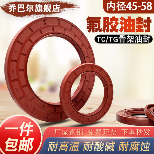 氟胶骨架油封外螺纹内径45-58耐高温耐酸碱耐腐蚀TG4水封TC密封圈