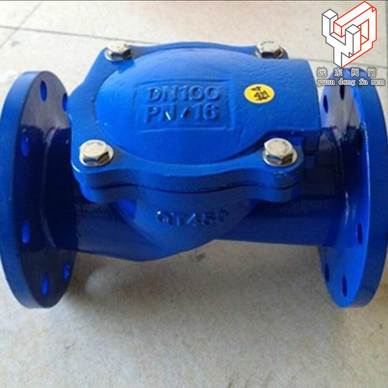 H44X-16Q橡胶瓣止回阀 球墨铸铁法兰止回阀  DN50 65 80 100 150