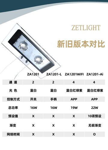 新款积光1201wifiZA1201AI水族箱海水鱼缸照明灯LED海水珊瑚灯