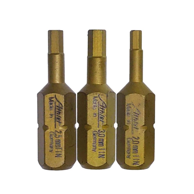 德国ATHLET 6.3加硬镀钛合金六方内六角螺丝批头刀咀 2 2.5 3mm