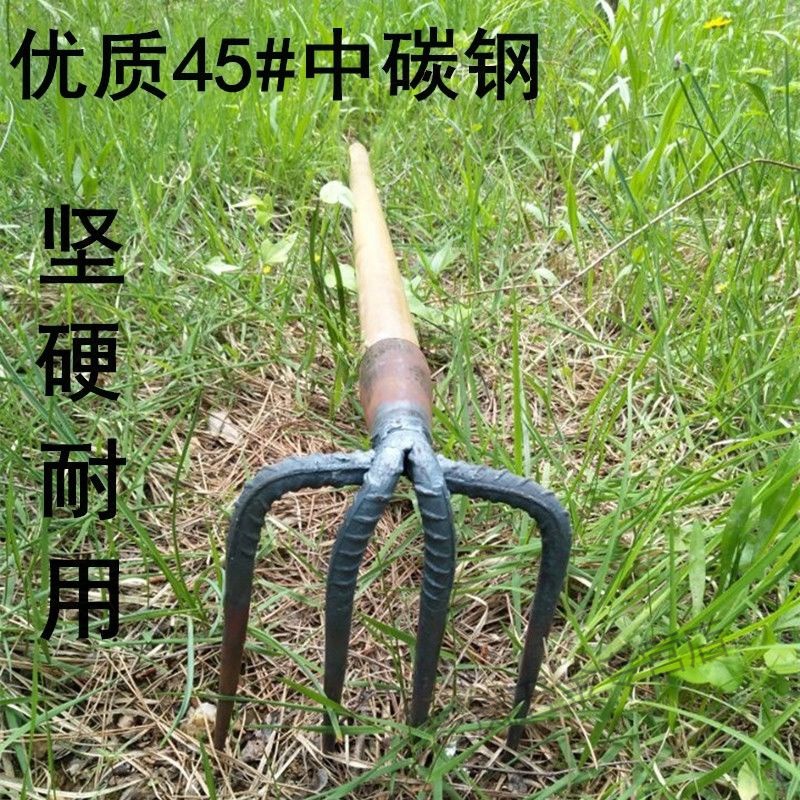 铁耙农用工具钢耙子抓钩钉耙三四齿耙松土耙翻土耙泥耙园林耙包