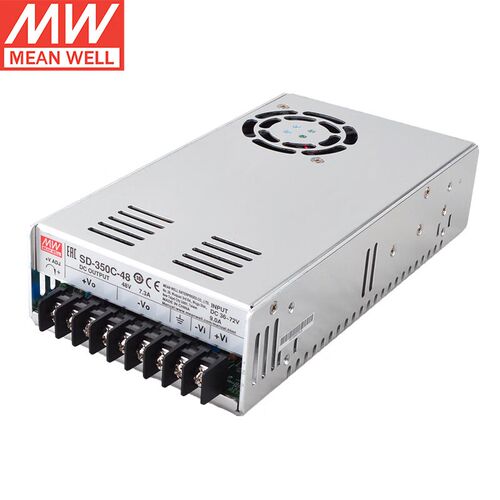 台湾明纬开关电源SD-350C-48 350W 36~72V变48V7.3A DC-DC转换器