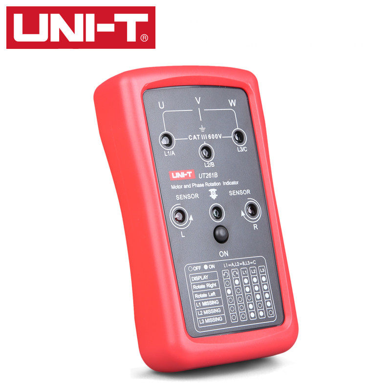 优利德相序仪UT261A马达转向仪UT261B 400Hz测试频率LED缺相指示