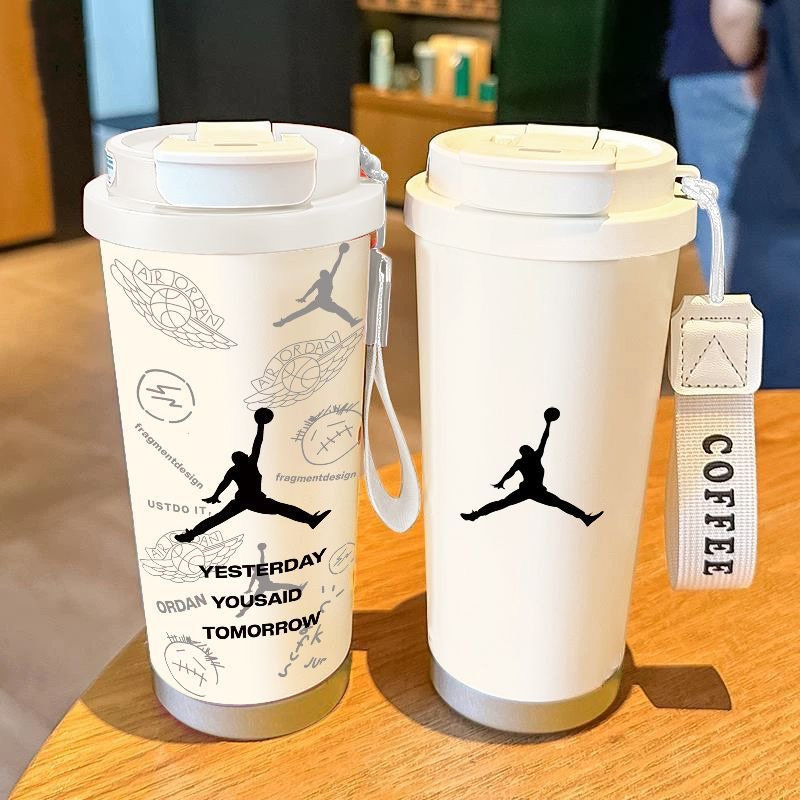 潮牌篮球保温杯手拎便携定制不锈钢大容量吸管水杯新款男女高颜值