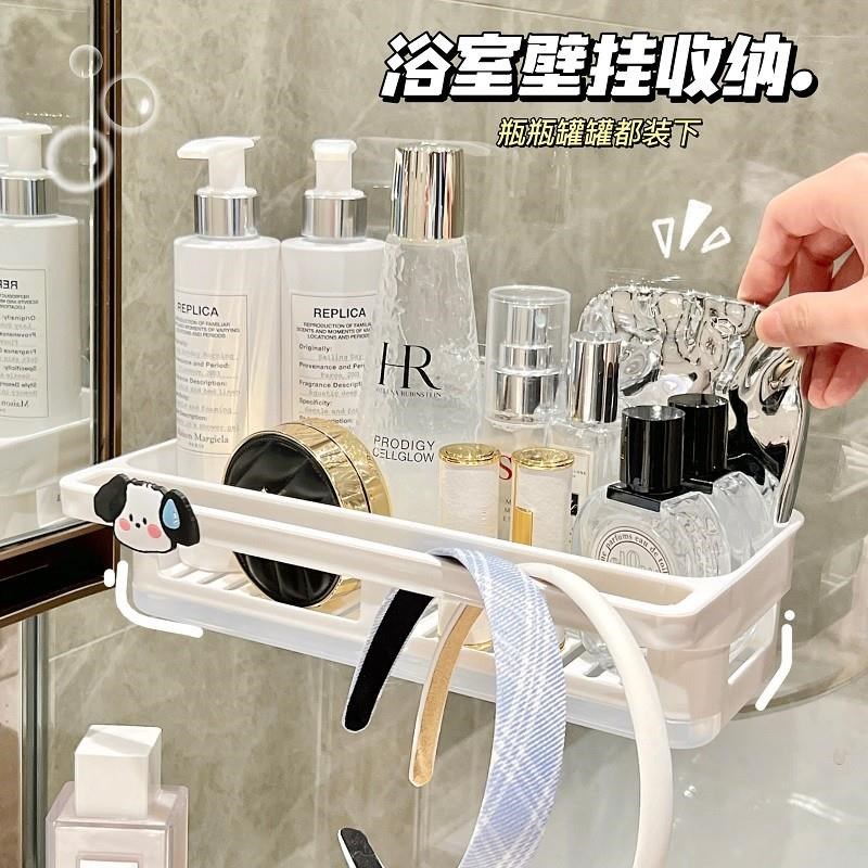 免打孔浴室置物架沥水篮托盘收纳架卫生间厕所墙上壁挂式整理架子