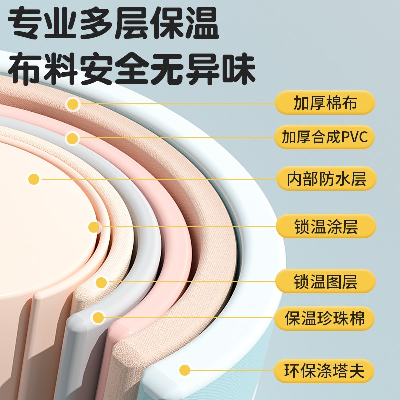 泡澡桶大人折叠儿童浴桶婴儿游泳桶家用宝宝洗澡桶可坐大号游泳池