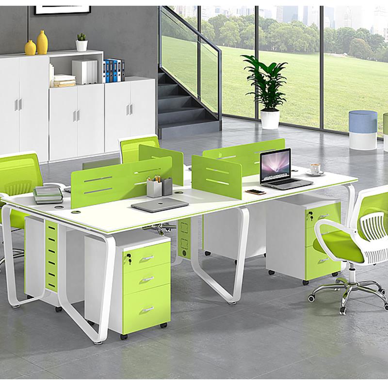 新款2/4/6人位员工办公桌双人位面对面简约现代多人职员办公桌椅