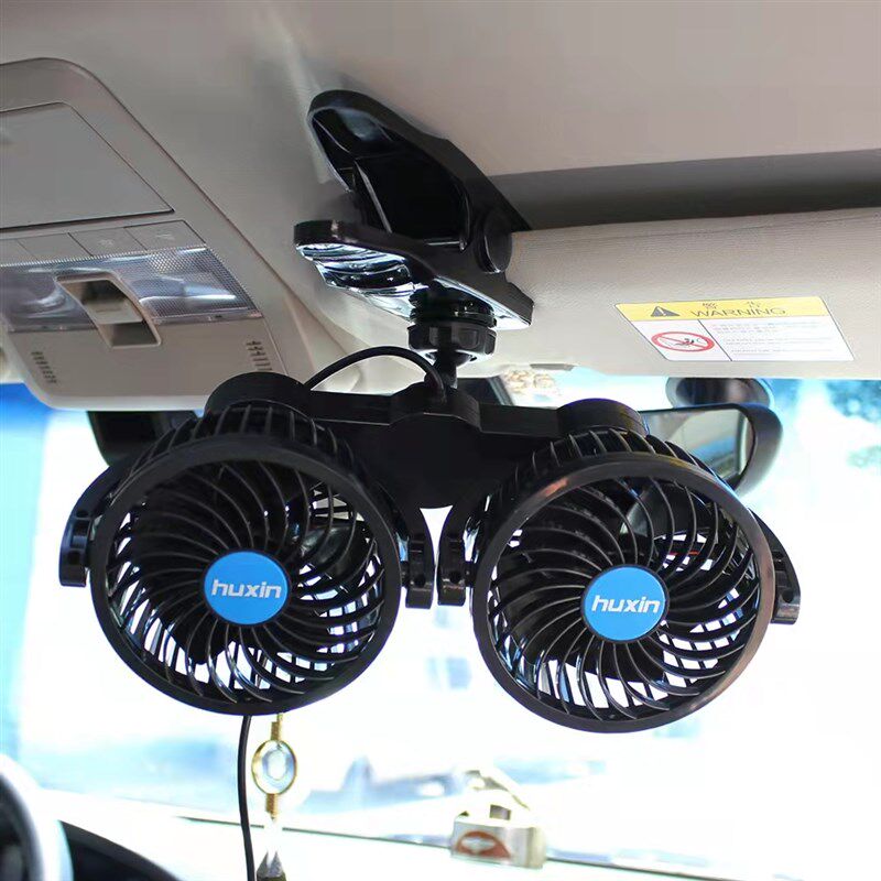 车载电风扇大货车24V12V面包车用双头夹子静音大风力车内电扇空调