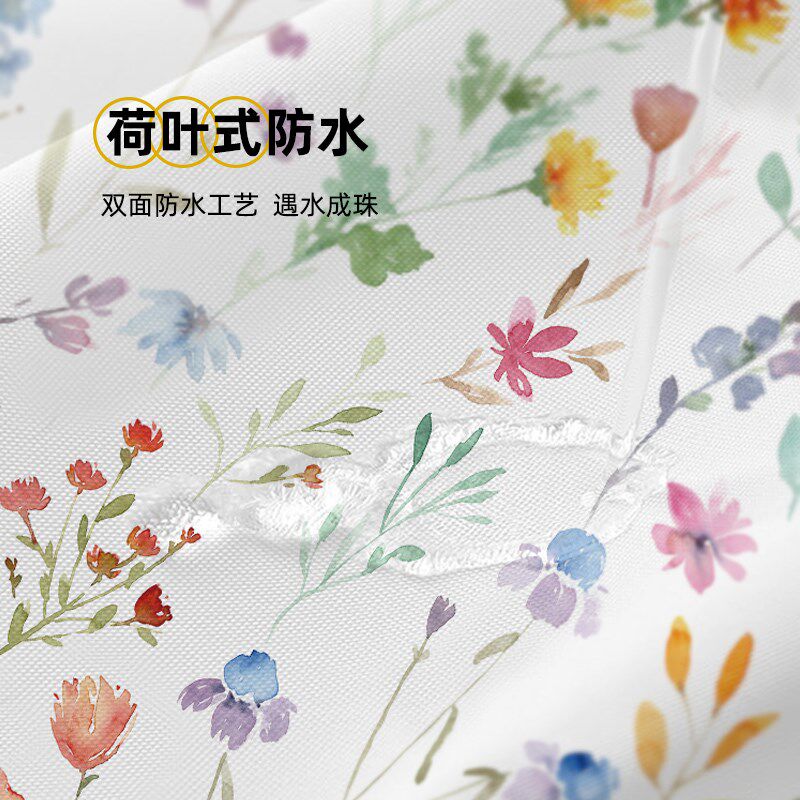 美式浴帘套装免打孔浴室隔断帘加厚防水布防霉挂帘子卫生间淋浴帘