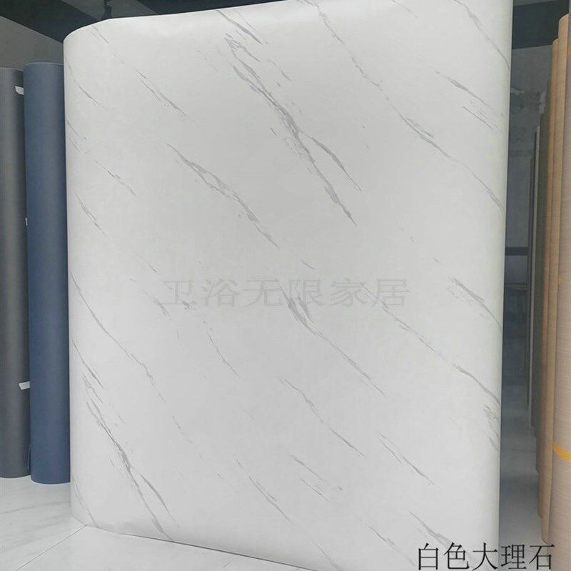 加厚防水PVC仿大理石贴纸家具橱柜翻新波音软片展柜改色膜家私宝