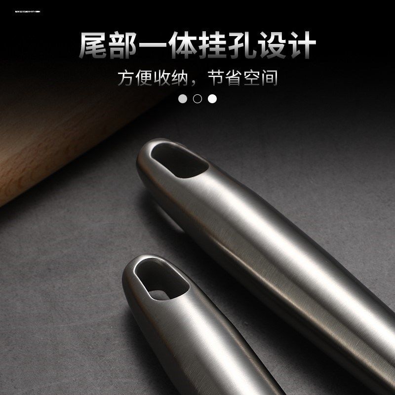 新款304不锈钢锅铲加长手柄一体型厨具套装炒勺炒菜勺子家用厨师