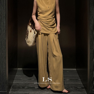 通勤百搭休闲裤 勺一橘 简约时尚 2025新款 30088 黑标极简大牌女装