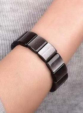 天然银曜石金曜石手排中国风男女款手链猫眼效应手镯霸气水晶手牌