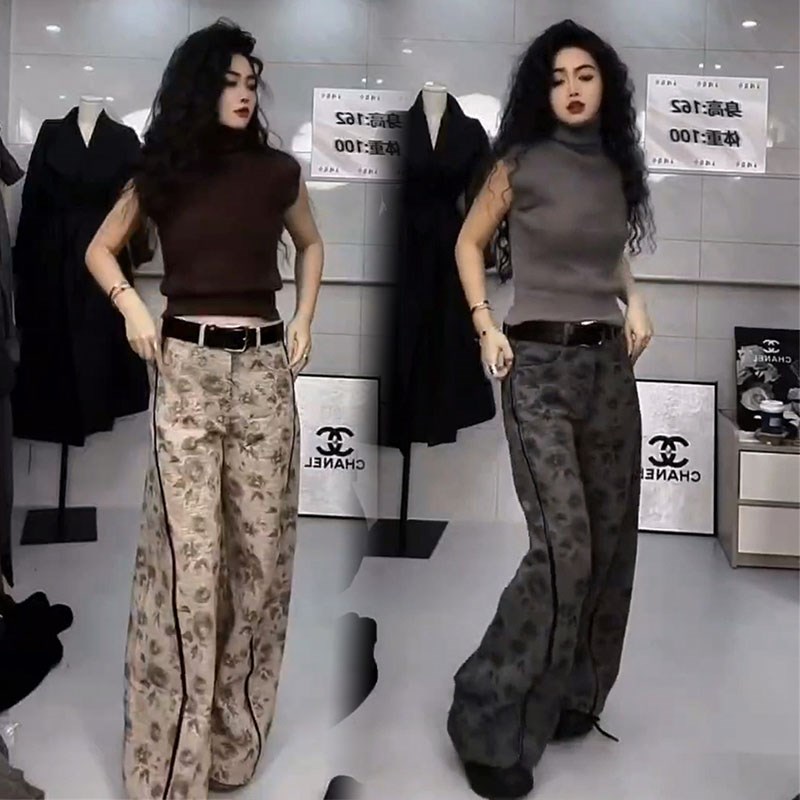 欧货气质套装女2025春季新x款洋气减龄显瘦无袖t恤阔腿裤两件套潮