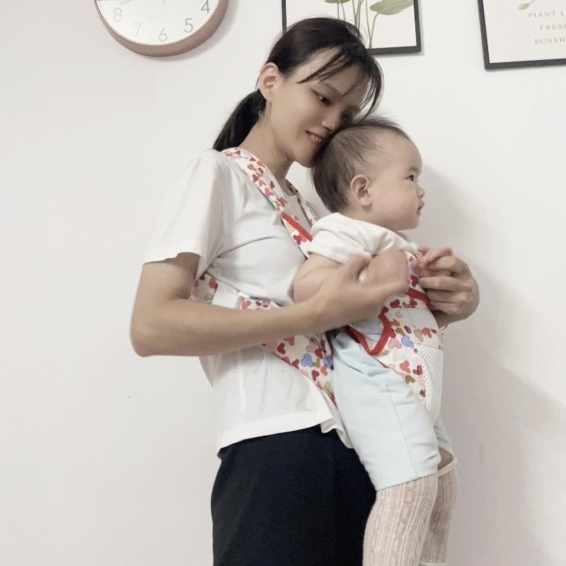 婴儿背带前抱式透气宝宝外出横抱式前后两用抱娃神器多功能轻便款