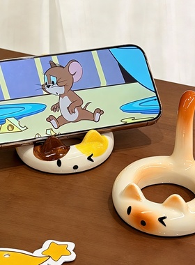 卡通创意陶瓷手机支架