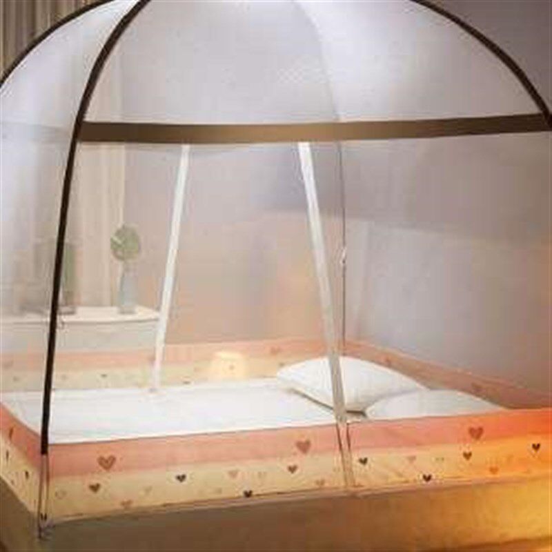 蒙古包家用蚊帐2.0床上1.8米免安装方顶蚊帐可挂吊扇加高上下床