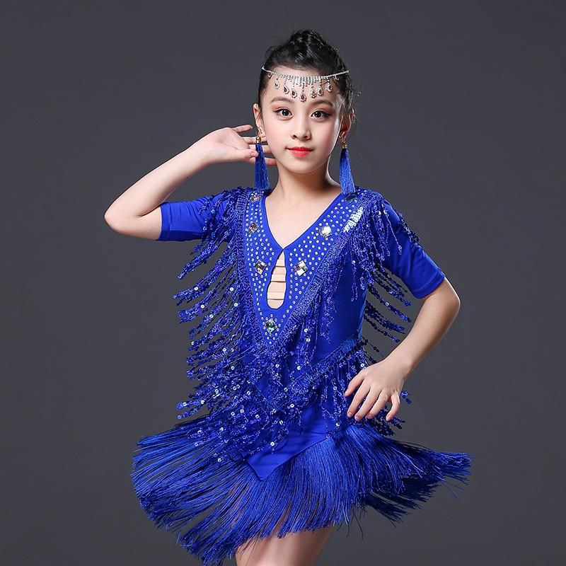 新儿练童拉丁舞服装表演服丁舞裙功服女季童拉夏少儿拉丁比赛服流