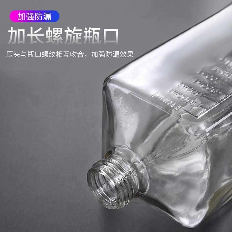 果糖糖浆挤压瓶奶茶店玻璃挤瓶挤压器定量糖压瓶手压式按压头