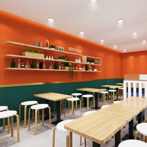 2022新款国潮红色p墙纸自粘商用店铺中国风网红烧烤店餐饮饭店壁