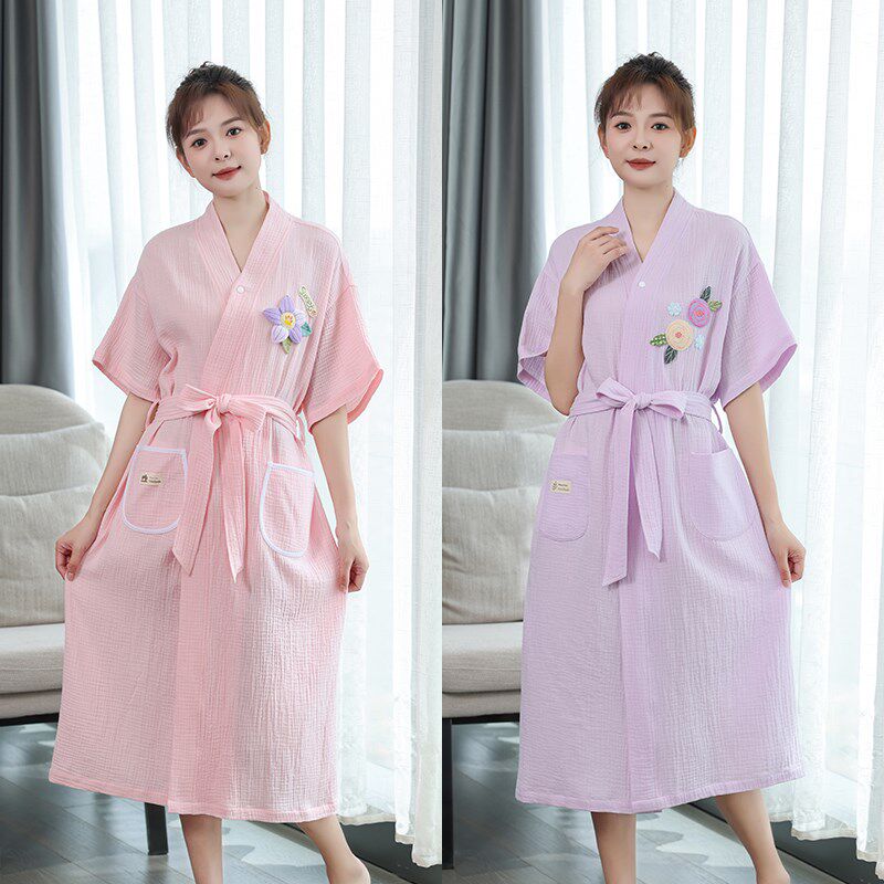 成人女款夏季纯棉纱布浴巾2025新款全棉游泳速干浴袍可穿式裹全身