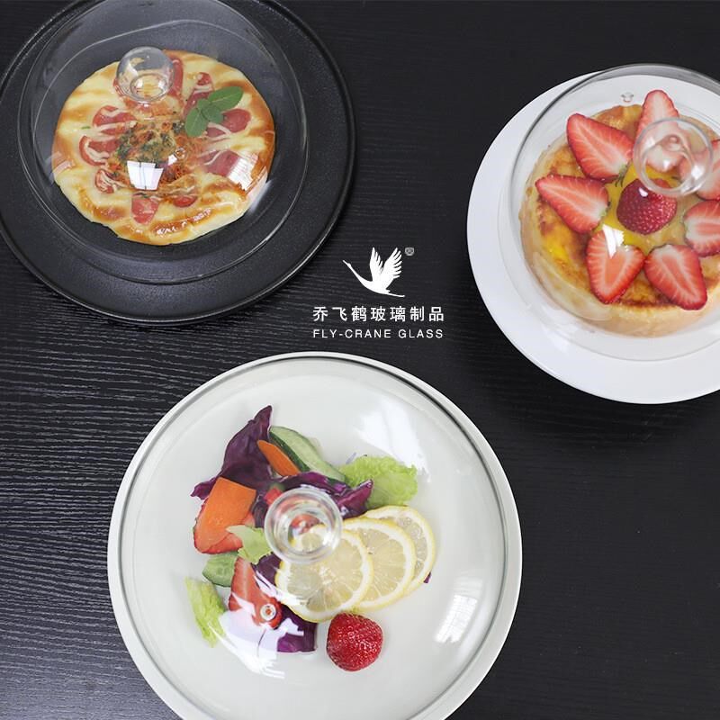 透明微波炉罩子食物罩耐热高硼硅罩子家用防污盖防油保鲜罩食品级