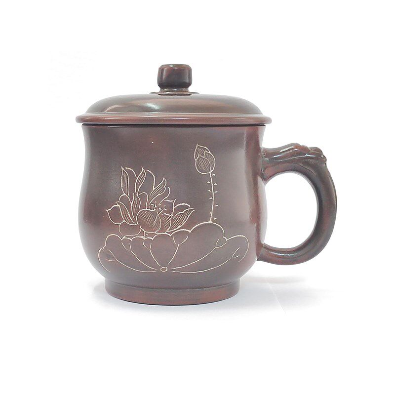 钦州坭兴陶古安k陶艺日用陶自然窑变茶杯茶壶工艺品可订制