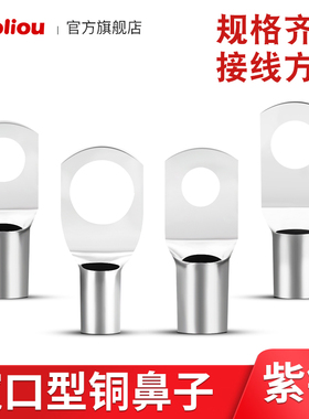 铜鼻子镀锡铜管鼻铜接头线耳电缆线接线端子JG16 35 25-6-8-10-12