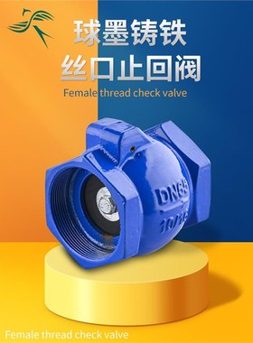 丝口止回阀DN32内螺纹R丝扣阀门H14单向阀50自来水管道逆止阀空调