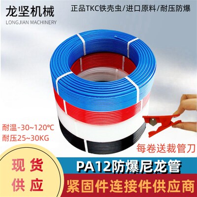 TKC铁壳虫 PA12尼龙管高压气管油管亚太管耐油耐高温耐腐蚀硬气管