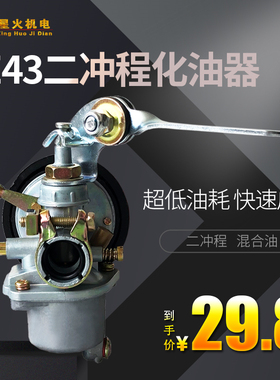 二冲程汽油机1E43F化油器PZ14J化油器1E43打谷机化油器1E45化油器