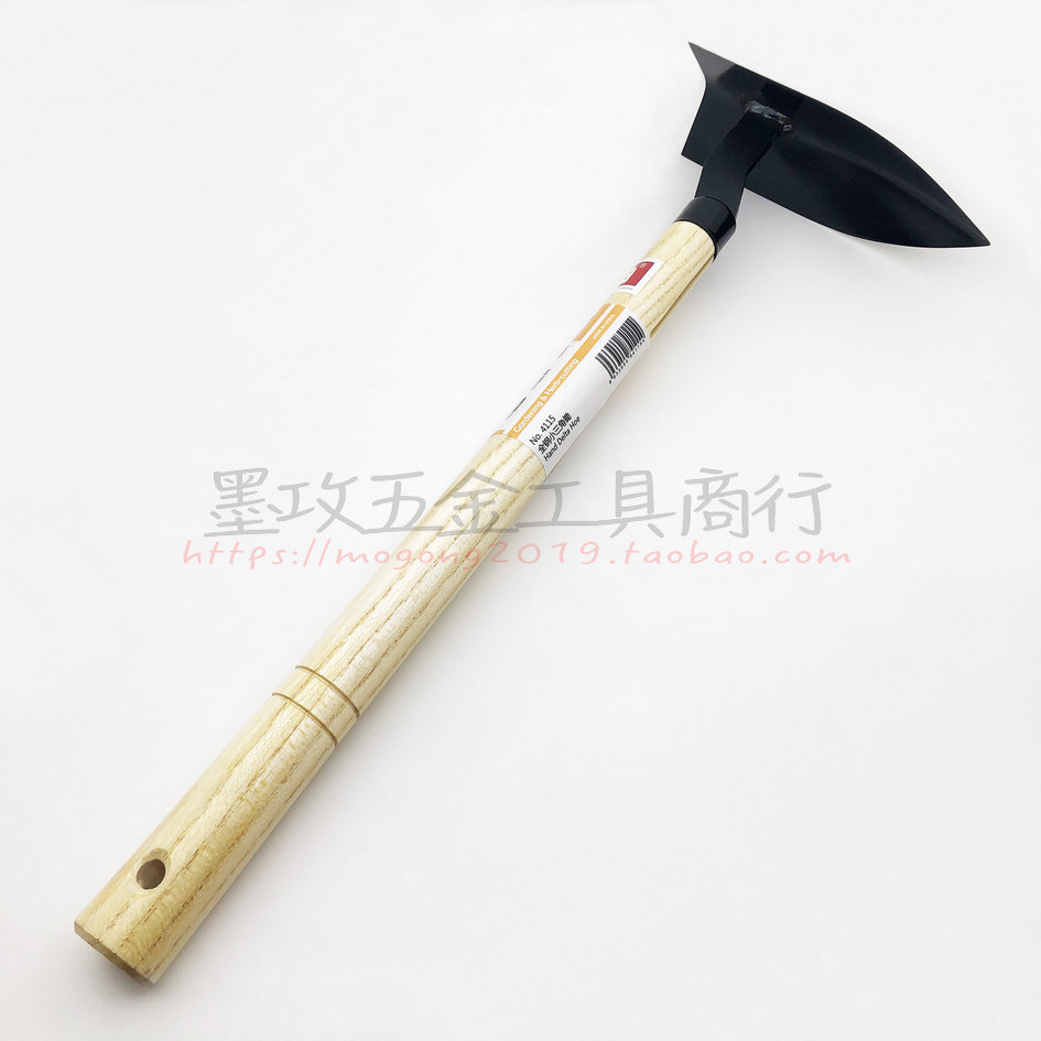 金田木柄小三角锄 锄草小三角锄头除草镰刀种菜开沟排水考古发掘