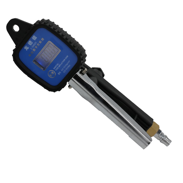 龙德信数显高精度液晶数字轮胎充气表 轮胎加气枪 汽车轮胎气压表