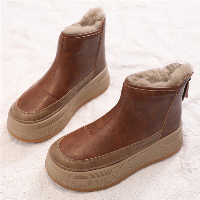 厚底新款雪地靴女冬季棉鞋保暖女鞋百搭靴子女款加绒鞋子防滑短靴