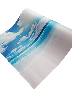 沙滩海洋海景自粘壁画贴纸墙贴宿舍客厅K书房餐厅卧室背景墙定制