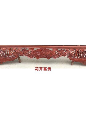 新中式门楣挂落i实木花格玄关隔断屏风雕花花板门头装饰过道背景