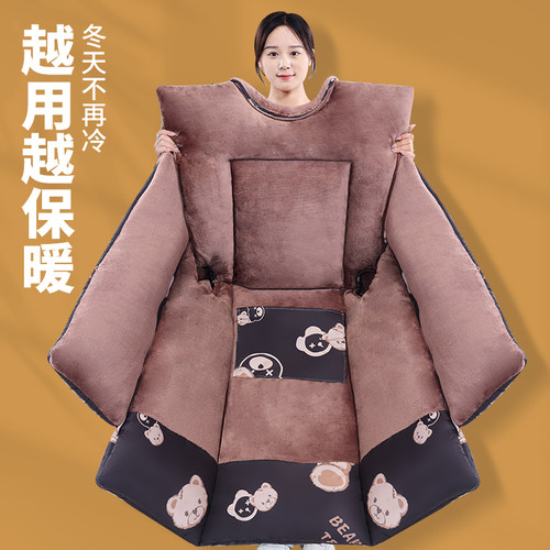 电动车挡风被冬季双面防水2023新款挡风被加宽加厚护脖护膝防风罩