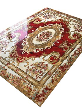 客厅拼花瓷砖微晶石800x800抛晶砖餐厅过道O入户玄关红色拼花地砖